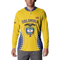 Colombia 2026 Baseball Custom Button Sweatshirt Go Champions Sporty Style - Wonder Print Shop