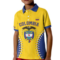 Colombia 2026 Baseball Custom Kid Polo Shirt Go Champions Sporty Style - Wonder Print Shop