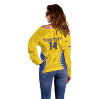 Colombia 2026 Baseball Custom Off Shoulder Sweater Go Champions Sporty Style - Wonder Print Shop