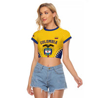 Colombia 2026 Baseball Custom Raglan Cropped T Shirt Go Champions Sporty Style - Wonder Print Shop