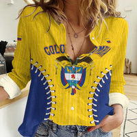Colombia 2026 Baseball Custom Women Casual Shirt Go Champions Sporty Style - Wonder Print Shop