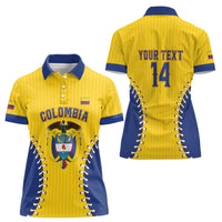 Colombia 2026 Baseball Custom Women Polo Shirt Go Champions Sporty Style - Wonder Print Shop