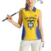 Colombia 2026 Baseball Custom Women Sleeveless Polo Shirt Go Champions Sporty Style - Wonder Print Shop
