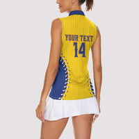 Colombia 2026 Baseball Custom Women Sleeveless Polo Shirt Go Champions Sporty Style - Wonder Print Shop