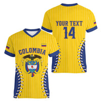 Colombia 2026 Baseball Custom Women V-Neck T-Shirt Go Champions Sporty Style - Wonder Print Shop