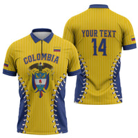 Colombia 2026 Baseball Custom Zipper Polo Shirt Go Champions Sporty Style - Wonder Print Shop