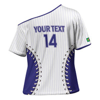 Brazil 2026 Baseball Custom Cross Shoulder Shirt Go Champions Sporty Style - Wonder Print Shop