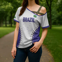 Brazil 2026 Baseball Custom Cross Shoulder Shirt Go Champions Sporty Style - Wonder Print Shop