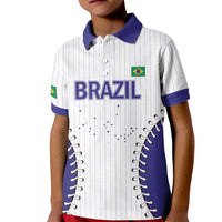 Brazil 2026 Baseball Custom Kid Polo Shirt Go Champions Sporty Style - Wonder Print Shop