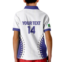 Brazil 2026 Baseball Custom Kid Polo Shirt Go Champions Sporty Style - Wonder Print Shop