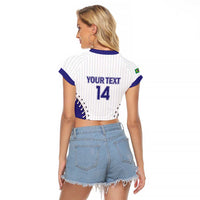 Brazil 2026 Baseball Custom Raglan Cropped T Shirt Go Champions Sporty Style - Wonder Print Shop