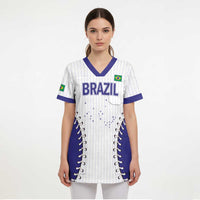 Brazil 2026 Baseball Custom Scrub Top Go Champions Sporty Style - Wonder Print Shop