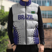 Brazil 2026 Baseball Custom Sleeveless Puffer Jacket Go Champions Sporty Style - Wonder Print Shop