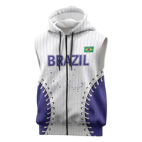 Brazil 2026 Baseball Custom Sleeveless Zip Hoodie Go Champions Sporty Style - Wonder Print Shop