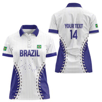 Brazil 2026 Baseball Custom Women Polo Shirt Go Champions Sporty Style - Wonder Print Shop