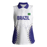 Brazil 2026 Baseball Custom Women Sleeveless Polo Shirt Go Champions Sporty Style - Wonder Print Shop