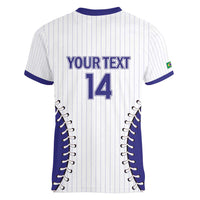 Brazil 2026 Baseball Custom Women V-Neck T-Shirt Go Champions Sporty Style - Wonder Print Shop