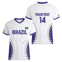 Brazil 2026 Baseball Custom Women V-Neck T-Shirt Go Champions Sporty Style - Wonder Print Shop