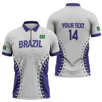 Brazil 2026 Baseball Custom Zipper Polo Shirt Go Champions Sporty Style - Wonder Print Shop