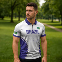 Brazil 2026 Baseball Custom Zipper Polo Shirt Go Champions Sporty Style - Wonder Print Shop