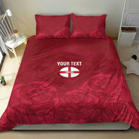 Custom England Rugby 2025 Bedding Set Go Champions Red Rose