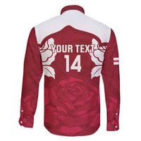 Custom England Rugby 2025 Family Matching Mermaid Dress and Hawaiian Shirt Go Champions Red Rose