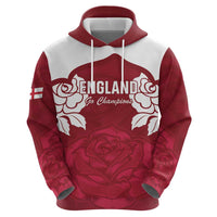 Custom England Rugby 2025 Hoodie Go Champions Red Rose - Wonder Print Shop