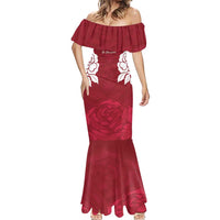 Custom England Rugby 2025 Mermaid Dress Go Champions Red Rose - Wonder Print Shop