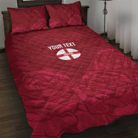 Custom England Rugby 2025 Quilt Bed Set Go Champions Red Rose - Wonder Print Shop