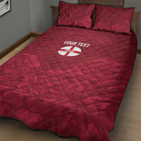 Custom England Rugby 2025 Quilt Bed Set Go Champions Red Rose - Wonder Print Shop