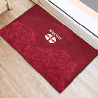 Custom England Rugby 2025 Rubber Doormat Go Champions Red Rose - Wonder Print Shop