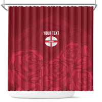 Custom England Rugby 2025 Shower Curtain Go Champions Red Rose - Wonder Print Shop