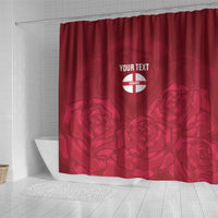 Custom England Rugby 2025 Shower Curtain Go Champions Red Rose - Wonder Print Shop