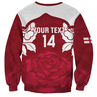 Custom England Rugby 2025 Sweatshirt Go Champions Red Rose - Wonder Print Shop