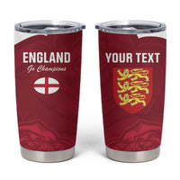 Custom England Rugby 2025 Tumbler Cup Go Champions Red Rose - Wonder Print Shop