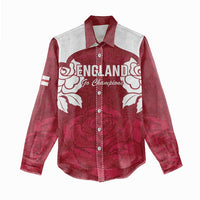 Custom England Rugby 2025 Women Casual Shirt Go Champions Red Rose - Wonder Print Shop