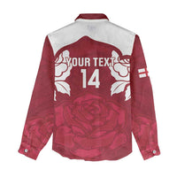 Custom England Rugby 2025 Women Casual Shirt Go Champions Red Rose - Wonder Print Shop