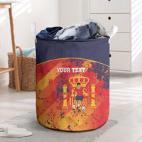 Spain 2026 Football Custom Laundry Basket Espana La Roja Grunge Style