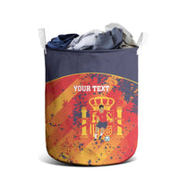 Spain 2026 Football Custom Laundry Basket Espana La Roja Grunge Style