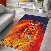 Spain 2026 Football Custom Area Rug Espana La Roja Grunge Style