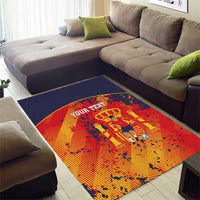 Spain 2026 Football Custom Area Rug Espana La Roja Grunge Style