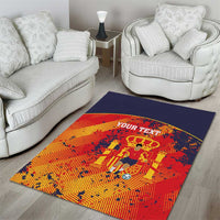 Spain 2026 Football Custom Area Rug Espana La Roja Grunge Style