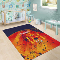 Spain 2026 Football Custom Area Rug Espana La Roja Grunge Style