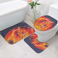 Spain 2026 Football Custom Bathroom Set Espana La Roja Grunge Style