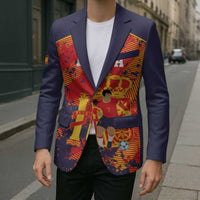 Spain 2026 Football Custom Blazer Espana La Roja Grunge Style