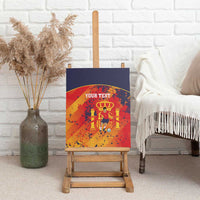 Spain 2026 Football Custom Canvas Wall Art Espana La Roja Grunge Style