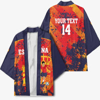 Spain 2026 Football Custom Kimono Espana La Roja Grunge Style