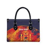 Spain 2026 Football Custom Leather Bag Espana La Roja Grunge Style