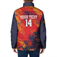 Spain 2026 Football Custom Padded Jacket Espana La Roja Grunge Style