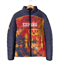 Spain 2026 Football Custom Padded Jacket Espana La Roja Grunge Style